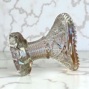 Vintage McKee Concord pressed glass punch bowl stand, base, pedestal stand